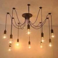 [Giá Rẻ - Uy Tín]  Đèn thả trần kiểu con nhện 10 đui - 8 đui LL-5035 - Chưa Bao Gồm Bóng