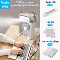 [Giá rẻ vô địch] Quạt Điều Hòa để bàn Phun Sương Hơi Nước Mini 3 Chế Độ Tích Hợp Led , Quạt Phun Sương Mini