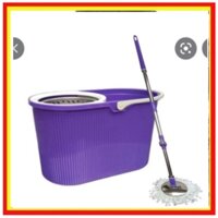{GIÁ RẺ}Bộ lau nhà 360 độ lồng inox Hoàn Mỹ có bánh xe
