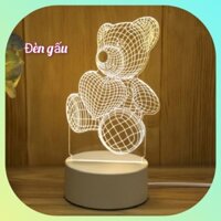 (Giá rẻ)Đèn gấu 3D, đèn ngủ,đèn làm mẫu chụp hình móng tay