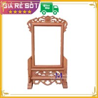 (Giá Rẻ)Khung ảnh bàn thờ gia tiên trạm hoa lá tây gỗ hương