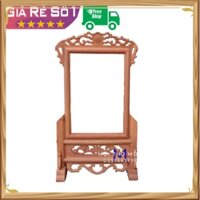 (Giá Rẻ)Khung ảnh bàn thờ gia tiên trạm hoa lá tây gỗ hương