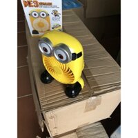 [giá rẻ]QUẠT TÍCH ĐIỆN MINION 2 cấp độ gió CÓ CÁP SẠC SIÊU CUTE