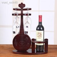 ✐☁▪Giá rượu vang đỏ trang trí nhà giá rượu gỗ rắn hiện đại tối giản giá chai rượu giá rượu bằng gỗ Châu Âu sáng tạo