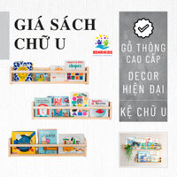 Giá Sách Chữ U Kệ Treo Tường Đa Năng Để Đồ Chơi Kệ Chữ U Gỗ Thông Để Đồ Tiện Nghi