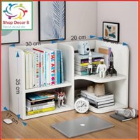 Giá sách gỗ nhựa để bàn, kệ sách M2 thời trang, cao cấp ,sáng bóng, chống nước... ( KT: 50x39x17 )