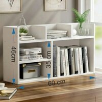 Giá sách gỗ nhựa, kệ sách M7 để bàn thời trang, cao cấp ,sáng bóng, chống nước... ( KT: 60x46x17 )