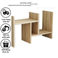 Giá sách mini bằng gỗ cao cấp dễ lắp đặt và di chuyển cho học sinh sinh viên văn phòng