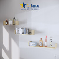 Giá sách treo tường chữ U kiêm kệ trang trí