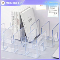 Giá sách trong suốt Bookend Giá sách để bàn acrylic Giá lưu trữ sách 【MOMYKEEP】