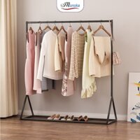 Giá sào treo quần áo kèm kệ đồ chất liệu sắt chống rỉ kiểu dáng chữ Y hiện đaị để phòng khách thương hiệu Monoka - GM01
