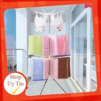[Giá Sập Sàn] Cây phơi đồ đa năng inox 3 tầng cao cấp (2 tầng móc kẹp, 1 tầng thanh phơi)