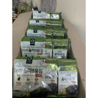 Giá sỉ - 1 Thùng 10 bịch Rong biển Ăn Liền Vị Dầu Oliu Truyền Thống Hàn Quốc Daesang 5 Gram x 9gói