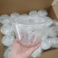 GIÁ SỈ - 1 THÙNG 500 BỘ - Bát tô nhựa ĐÁY BẦU 1 lít ( 1000ml ) Kèm nắp - Đựng Bún Phở Canh Cháo nóng lạnh