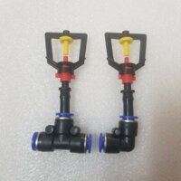 giá sỉ 100 Béc xòe phun mưa 360° độ tưới lan, tưới cây, tưới rau dùng ống 8mm 30l/h bán kính 1m