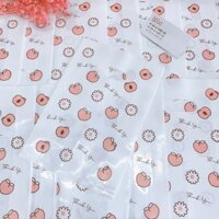 [Giá sỉ] 100 Túi pe trắng sữa hột xoài in hình trái đào dễ thương, nilon dẻo dai, chắc chắn đựng phụ kiện, mỹ phẩm mini