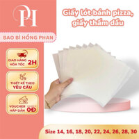 [GIÁ SỈ] 1kg Giấy nến lót bánh pizza, giấy thấm dầu. Đủ size 14,16, 18, 20, 22, 24, 26, 28, 30