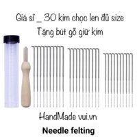 Gia Si _ 30 kim chọc len đủ size tiện dụng TẶNG BÚT GỖ GIỮ KIM