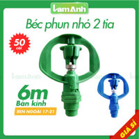 (Giá sỉ) 50 Béc 2 tia ren ngoài 17-21 (AFIT) Bảo Bình BB-902AF, bán kính 6 mét, 450L/h, họng phun 4 ly - Lam Anh