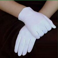Giá sỉ 50 đôi. Găng tay vải cotton màu trắng dùng cắt băng khánh thành, duyệt binh,kiểm tra hàng