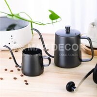 [Giá sỉ] Ấm rót pha trà Drip cafe Inox Sơn tĩnh điện Sơn đen chống gỉ Cổ Ngỗng Chuyên Dụng Giá Rẻ cao cấp