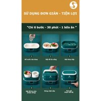 [Giá sỉ] [BÁT SỨ] Hộp cơm hâm nóng thức ăn cắm điện inox 2 tầng Song Anh, Hộp cơm giữ nhiệt thức ăn inox cao cấp