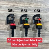 Giá sỉ Bịch 100 Béc tưới g5 bù áp tưới gốc chống côn trùng Tặng nối 10mm