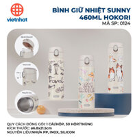{Giá sỉ} Bình giữ nhiệt Sunny 340ml-460ml Hokori 0123, Bình nước inox giữ nhiệt Việt Nhật cao cấp
