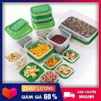 Giá Sỉ, Bộ 17 hộp nhựa bảo quản thực phẩm cao cấp IKEA,set 17 hộp đựng đồ  , bảo quản đồ ăn trong tủ lạnh