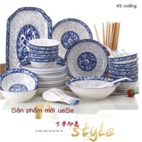 [GIÁ SỈ]  Bộ bát đĩa dành cho 1-10 người, bộ đồ gia dụng, bộ đồ ăn Trung Quốc, gốm sứ, bộ đồ ăn, bá