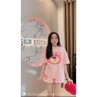 [GIÁ SỈ] Bộ Gấu Đùi Mặt Bự Cute Đồ Bộ Nữ Xuân Hè TH046