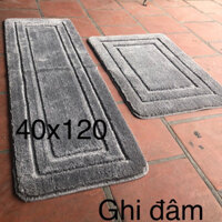 (giá sỉ) Bộ Thảm trải sàn bếp trơn màu  Decor bề mặt lông mềm mịn thấm nước  size 40x60, 50x70, 50x120,50X150CM