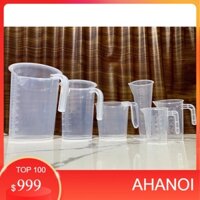 Giá sỉ Ca cốc ly đong nhựa đinh lượng pha chế chia vạch 100ml - 250ml - 500ml - 1000ml (chất dày bền đẹp) (NH)