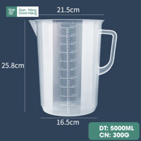 Giá sỉ Ca cốc ly đong nhựa đinh lượng pha chế chia vạch 5000ml (chất dày, bền, đẹp)