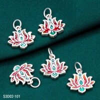 [Giá sỉ] Charm bạc đài sen si sơn (S3D0002)