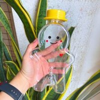 Giá Sỉ Chỉ Từ 1 Bành 60 chai nhựa PET Hình Bánh Quy Gừng  500ML - Bình đựng trà sữa,nước ép,bánh kẹo