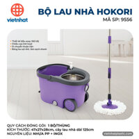 {Giá sỉ} Chổi lau nhà 360 độ kèm thùng tự vắt chống gỉ_chính hãng Việt Nhật