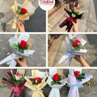 (Giá sỉ ) Combo 10 bông hoa hồng sáp thơm 1 bông đẹp dễ thương - hoa sáp thơm bó quà tặng mẹ bạn gái người yêu 8/3