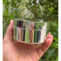 [Giá sỉ] combo 10 hủ đựng kem body cao cấp 200gr-có nắp lót chống tràn-k200 xi bạc toàn thân