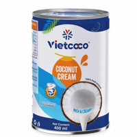Giá Sỉ Combo 10 Lon Nước Cốt Dừa Tươi Nguyên Chất Vietcoco Coconut Cream Đóng Hộp Lon 160Ml - 400Ml