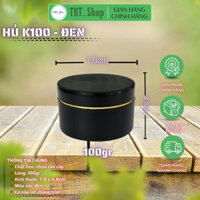 [Giá sỉ] combo 50 hũ đựng kem body cao cấp 100gr (k100)-có nắp lót chống tràn-màu đen