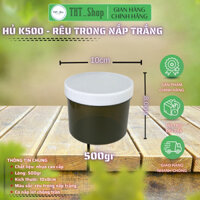 [Giá sỉ] combo 50 hũ đựng kem body cao cấp 500gr (k500)-có nắp lót chống tràn-màu đen nắp trắng
