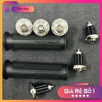 [GIÁ SĨ] COMBO Gù xe máy inox SALAYA cùng bao tay BARACUDA màu đen siêu êm mềm mại phượt xuyên việt