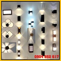 💥Giá Sỉ💥 Đèn LED gắn tường hắt tường trang trí ngoài trời Decor Hợp Kim Tĩnh Điện Chống Nước lắp trong nhà