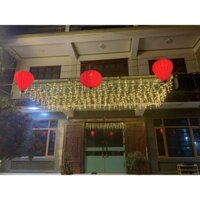 (GIÁ SỈ) Đèn Led Rèm Mành Rủ Dài 8m Không - Nháy Led Trang Trí