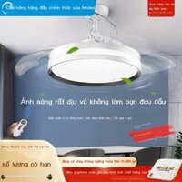 [GIÁ SỈ]  Đèn quạt Midea đèn quạt trần phòng khách và phòng ăn tích hợp đèn chùm quạt điện vô hình