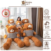 [GIÁ SỈ] Gấu Bông Teddy - Thú Nhồi Bông Teddy Siêu To Màu Nâu Vàng_ size 90cm-1m8 _ Gấu Bông