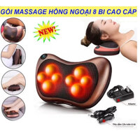 [GIÁ SỈ] Gối Massage Hồng Ngoại 8 Bi 2 Chiều Cao Cấp - Máy, Gối Mát Xa Cổ Vai Gáy Chính Hãng