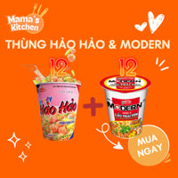 [GIÁ SĨ] HỎA TỐC Thùng Mì Ly MODERN HẢO HẢO Lẩu thái Tôm date mới nhất 24 ly/thùng