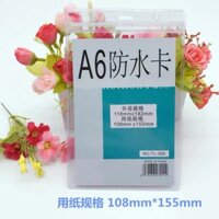 [GIÁ SỈ] HỘP 50 CÁI BAO ĐỰNG THẺ A6 THẺ ĐEO NHÂN VIÊN HỌC SINH CÓ ZIP CHỐNG NƯỚC DẺO